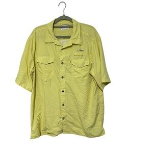 Men's Yellow‎ Jawbone Tackle Co. Fishing Button Down Shirt Size XL